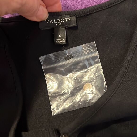 Talbots plus LB maxi dress w/extra button cute keyhole detail at front neck NWOT - Picture 5 of 6